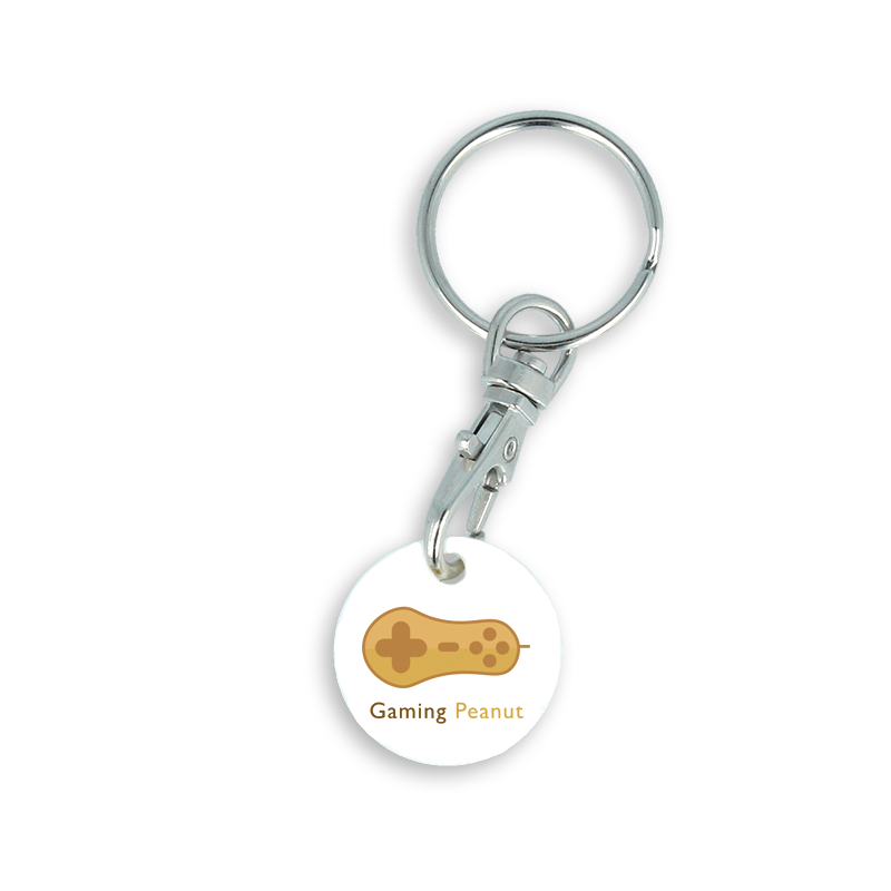 Recycled EURO Trolley Coin Keyring